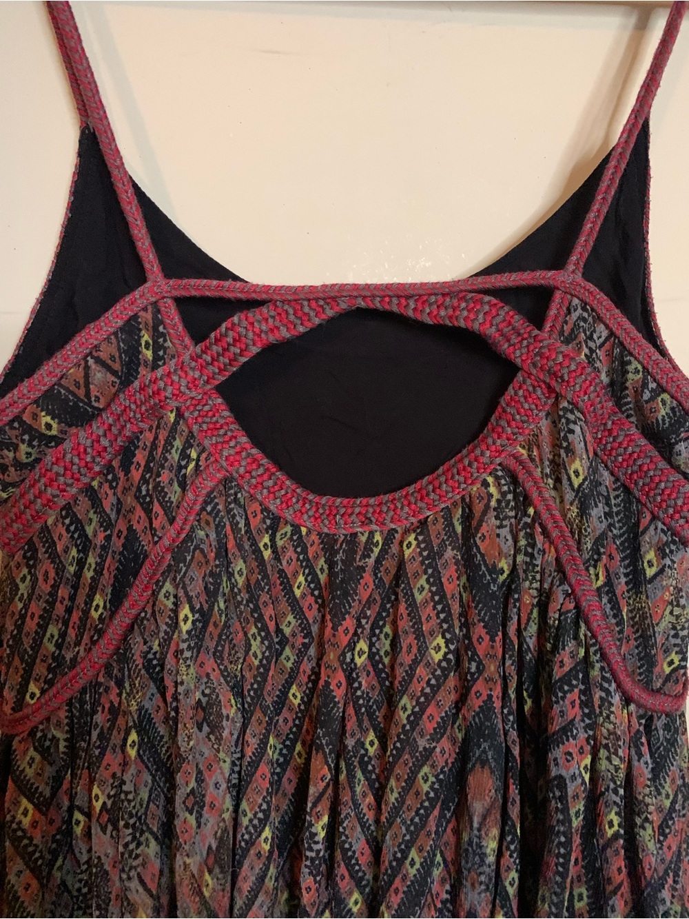 Free People Periscopes in the Sky Babydoll Mini Dress Diamond Multicolor - Picture 7 of 9